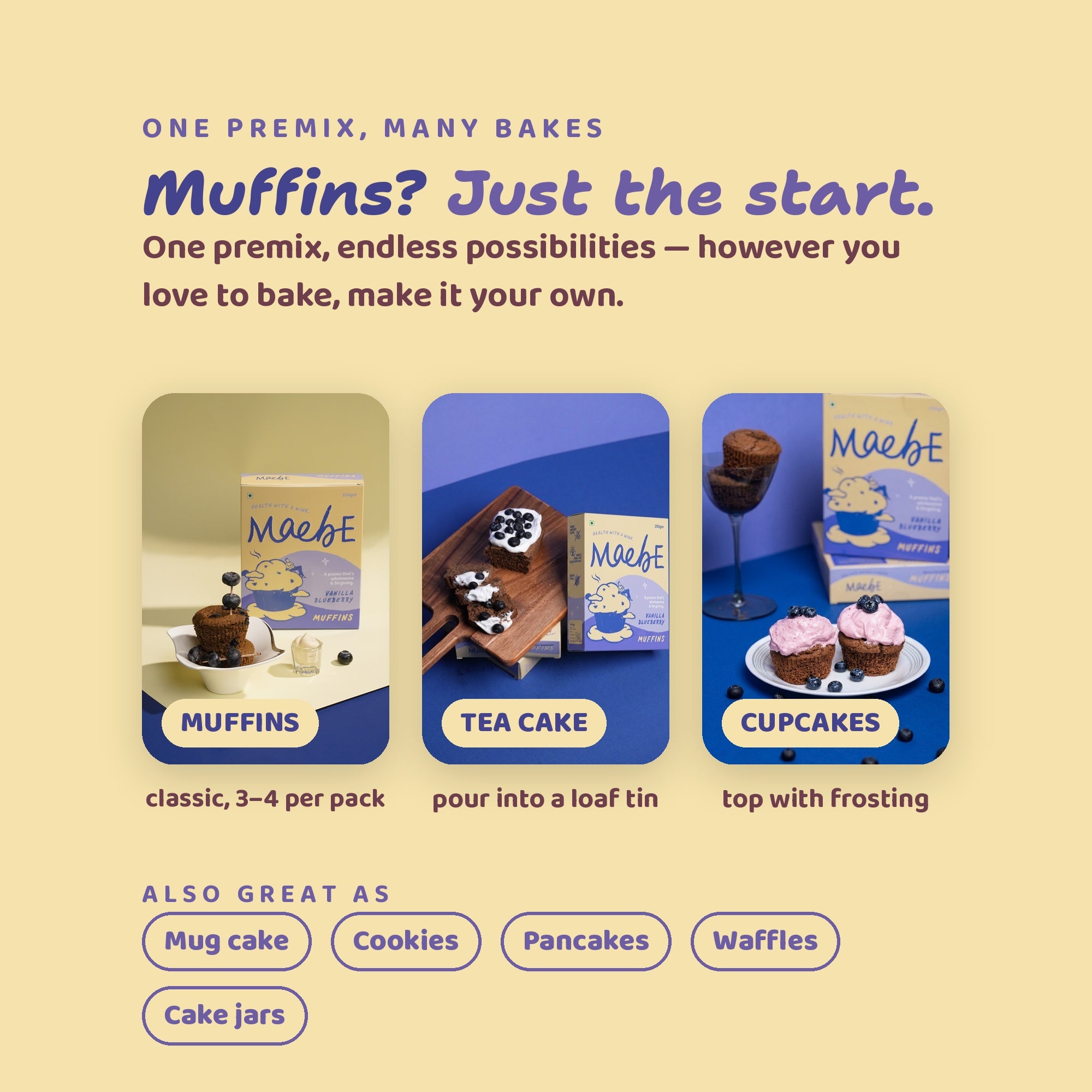 Two Flavours. Endless Baking Possibilities